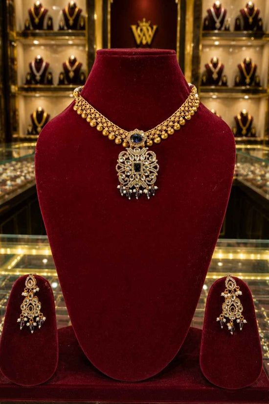 Rajwada Kundan Short Nacklesh NS-5