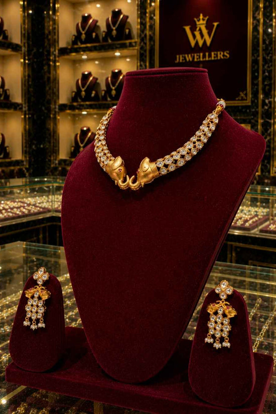 Rajwada Kundan Short Nacklesh NS-7