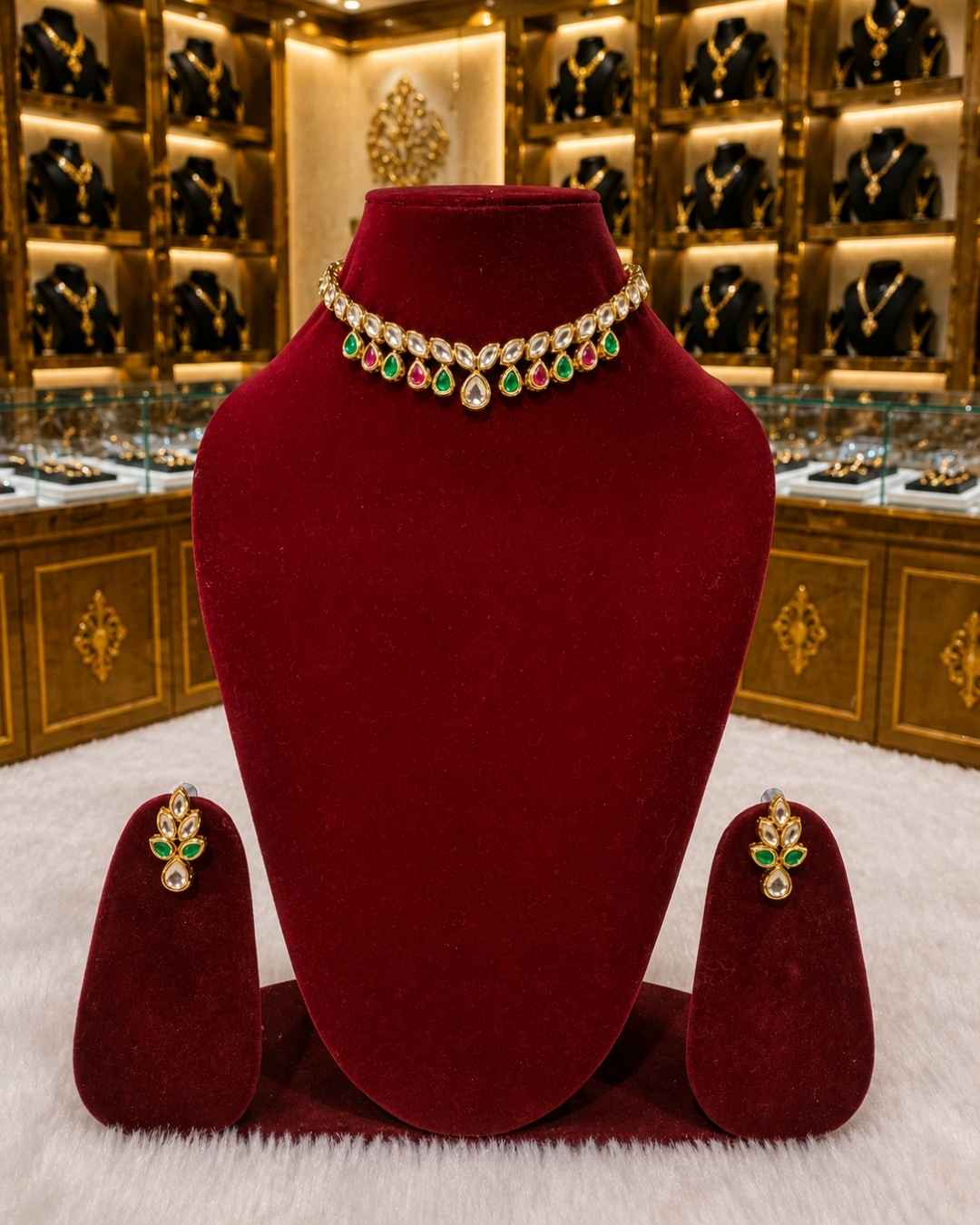 Rajwada Kundan Short Nacklesh NS-8