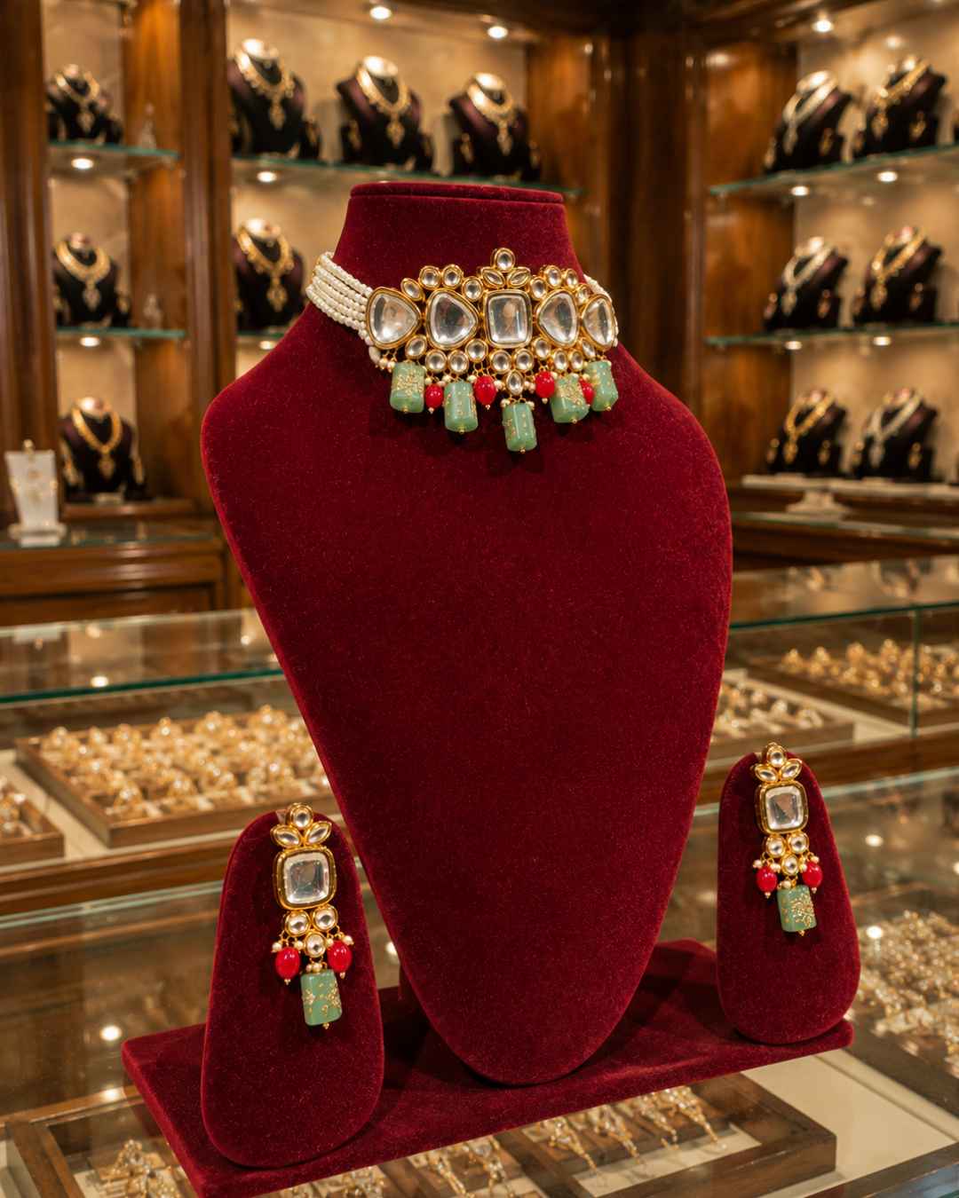 Rajwada Kundan Choker NS-2