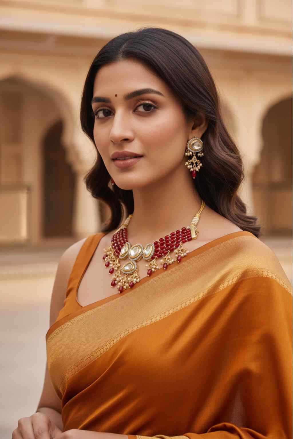 Rajwada Polki Choker NS-2