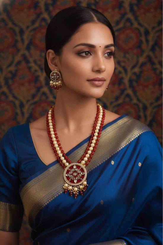 Rajwada Short Necklace Set-2