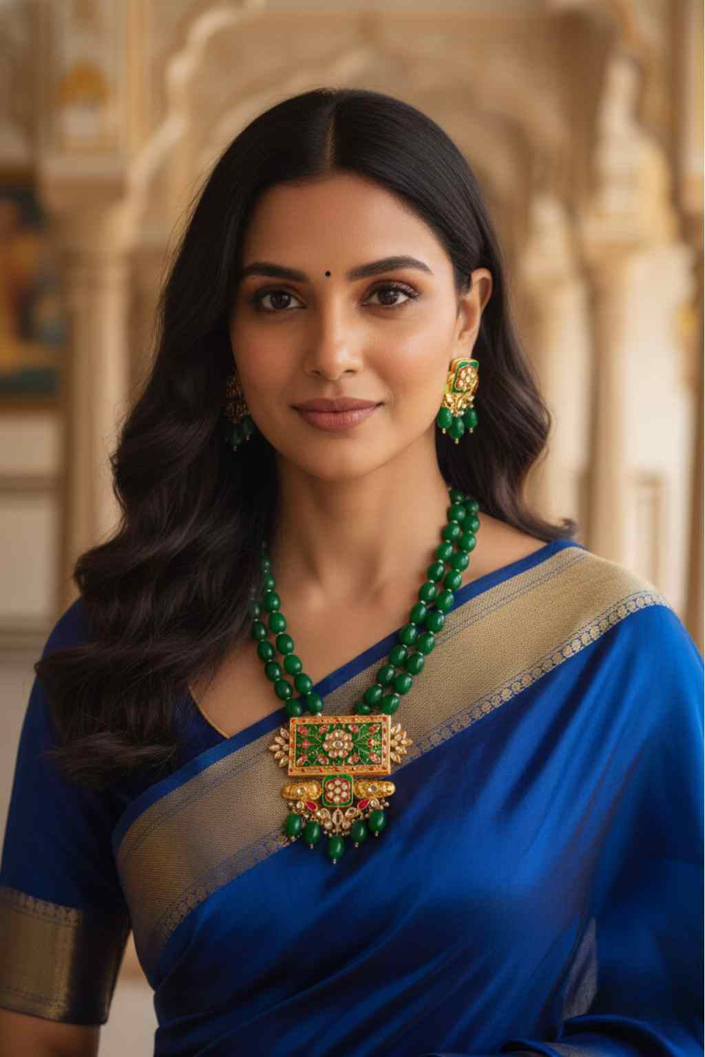 Rajwada Short Necklace Set-3