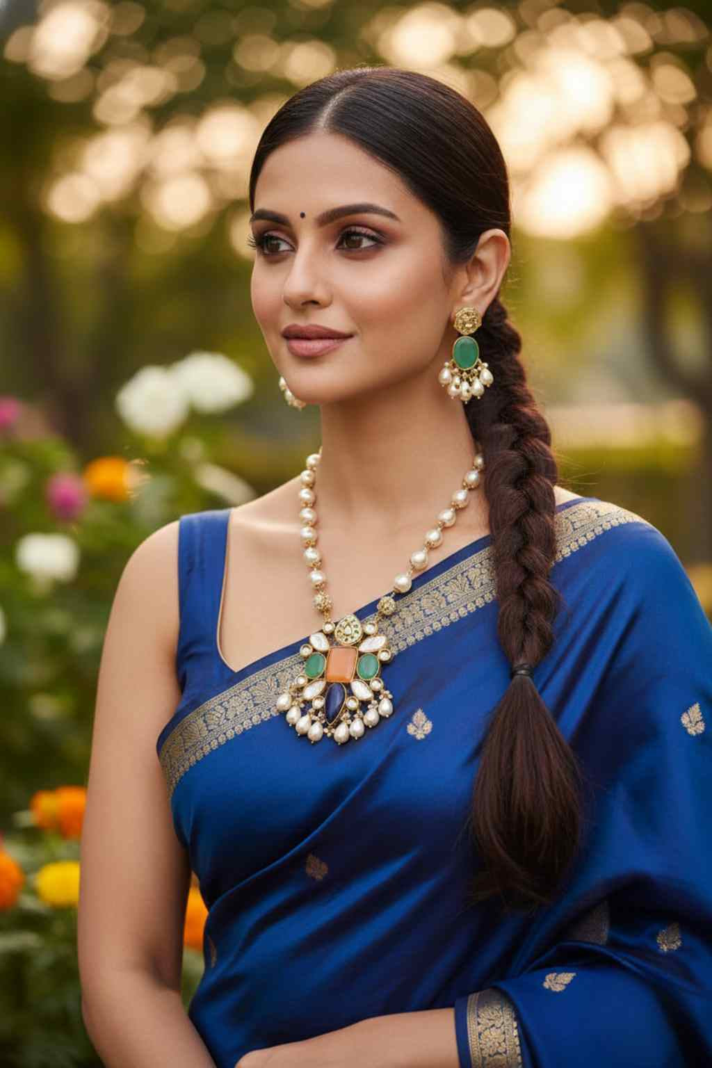 Rajwada Short Necklace Set-4