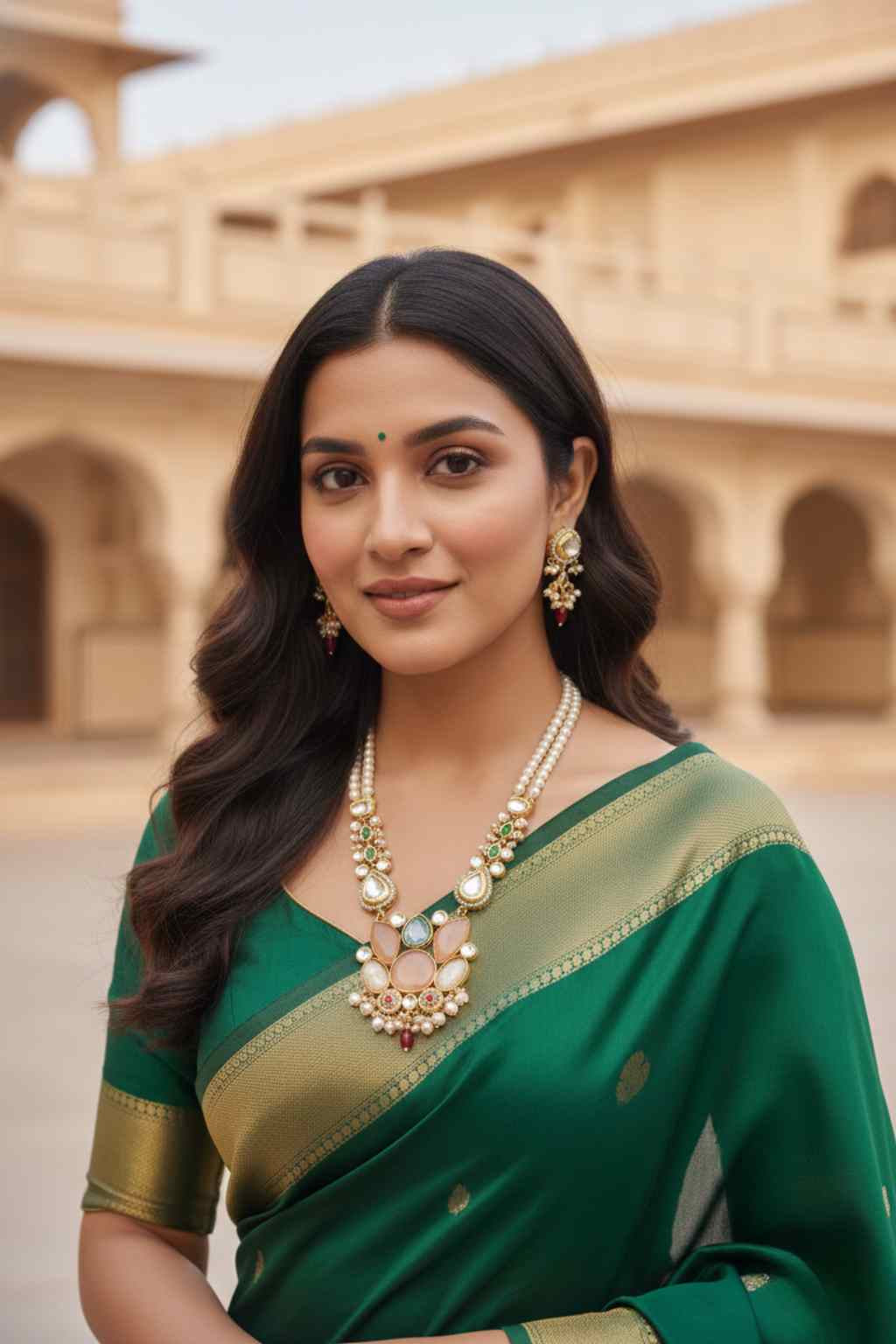 Rajwada Short Necklace Set-6